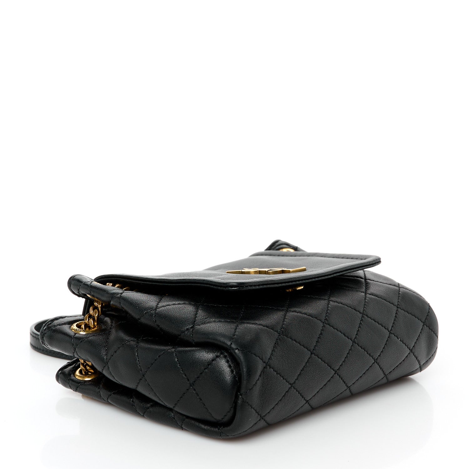 Saint Laurent Lambskin Quilted Monogram Mini Nolita Black 4 of 10