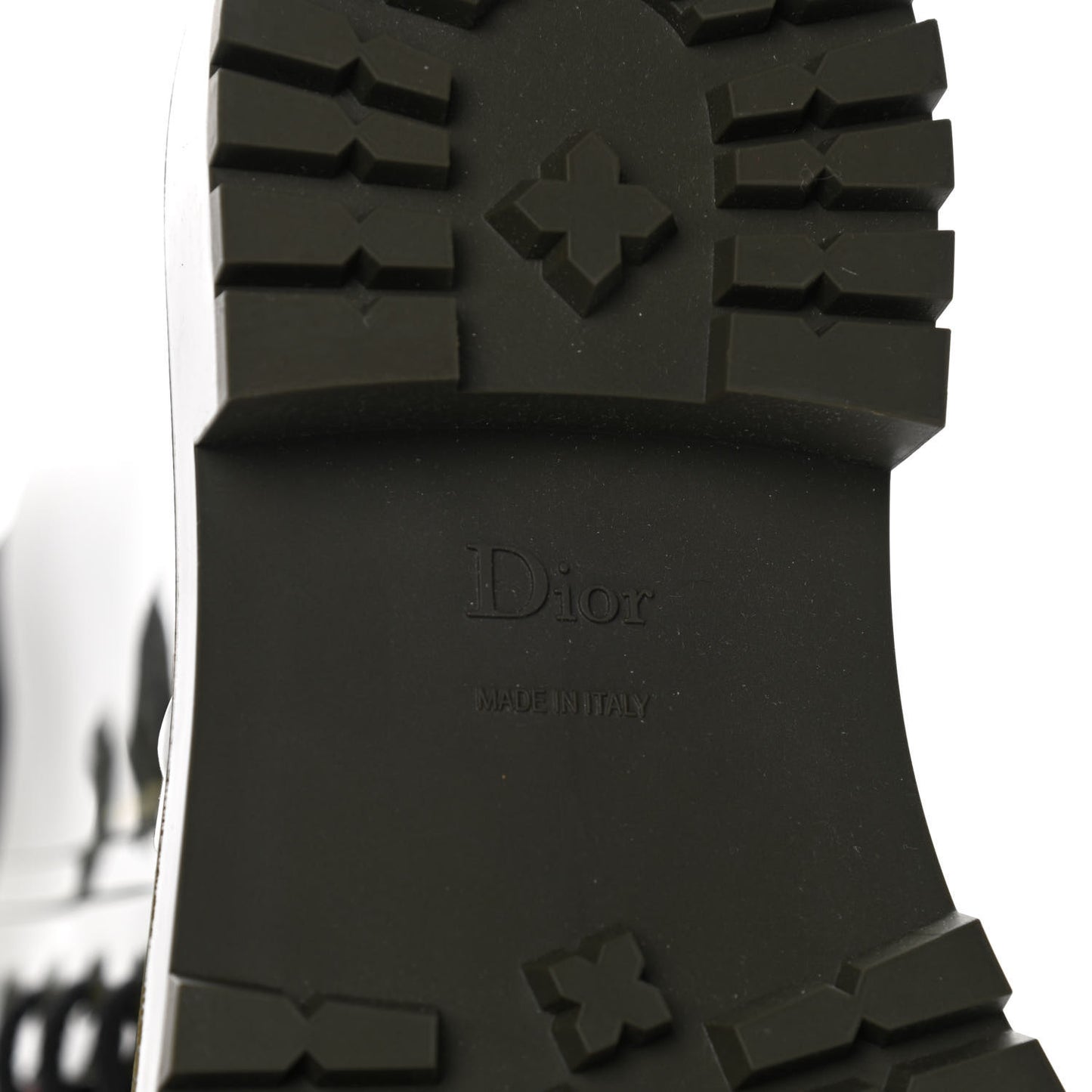 Shiny Rubber Diorcamp Low Boots 38 Military