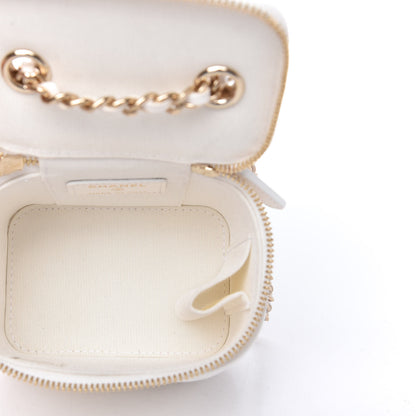 Chanel Lambskin Quilted My Chanel Lady Vanity Case With Chain White 5 of 11
