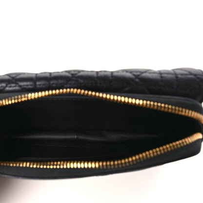 Christian Dior Supple Calfskin Cannage Caro Pouch with Chain Black 5 of 9