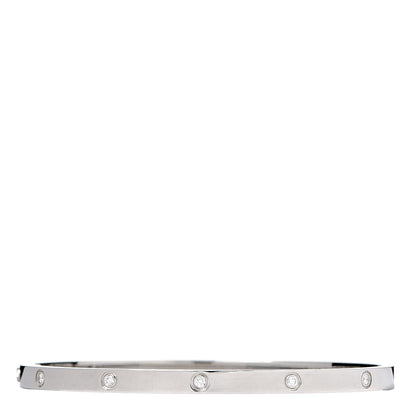 Cartier 18K White Gold 10 Diamond Small LOVE Bracelet 17 3 of 6