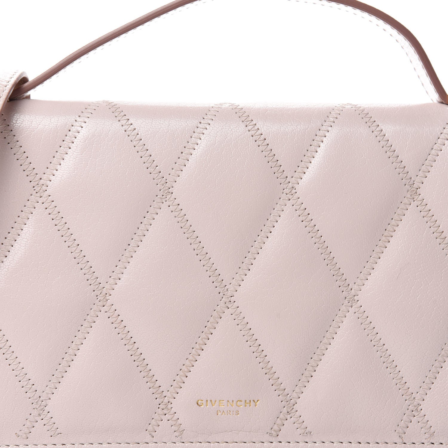 Givenchy Goatskin Quilted GV3 Strap Wallet Pale Pink 11 of 11