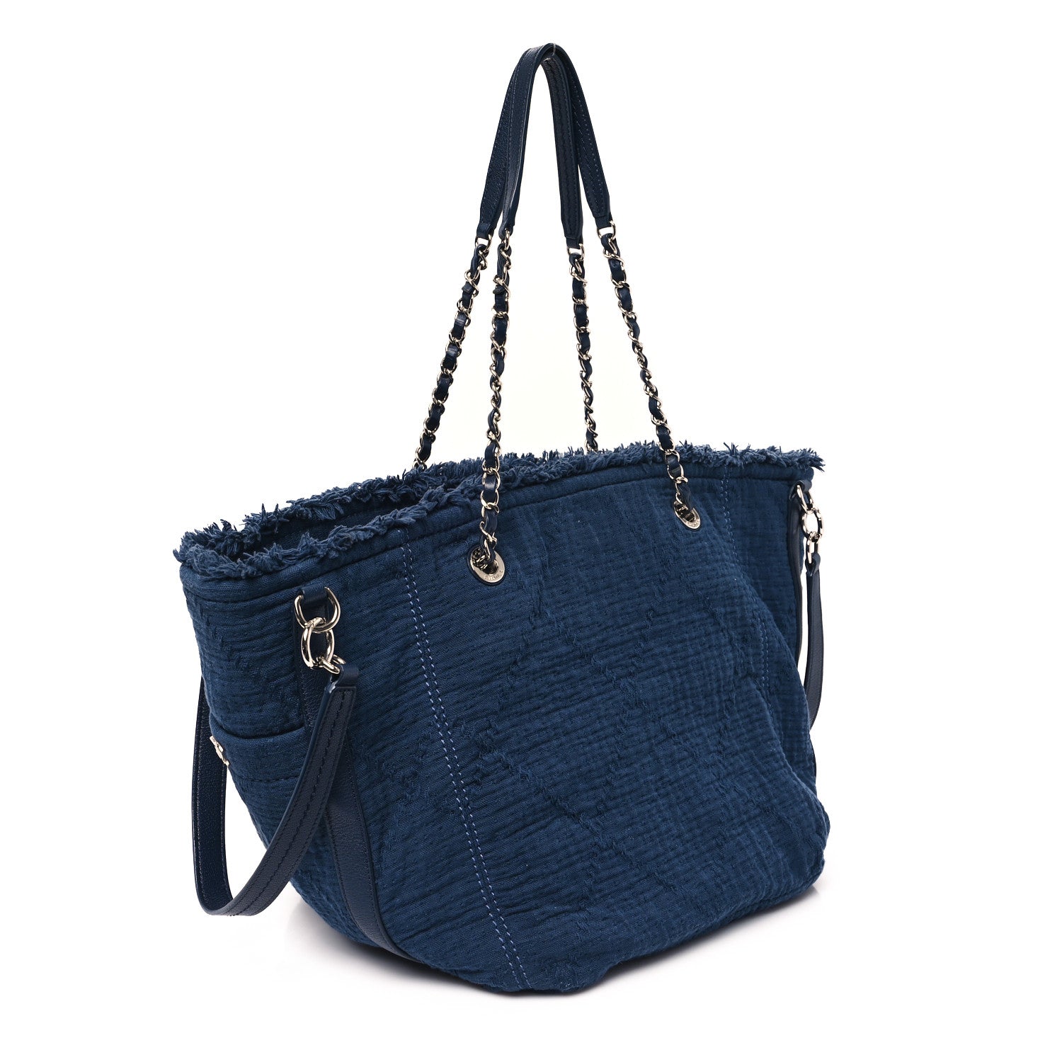 Chanel Canvas Small Double Face Tote Navy 3 of 13