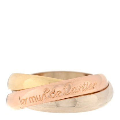 Cartier 18K Pink Yellow White Gold Classic Les Must De Cartier Trinity Ring 52 6 1 of 4