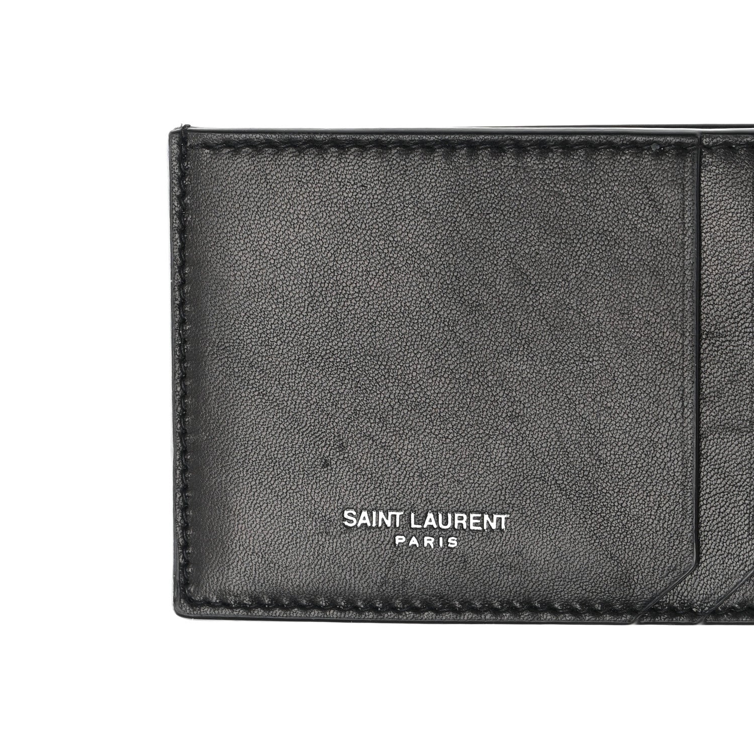Saint Laurent Calfskin 5 Fragments Card Holder Black 7 of 8