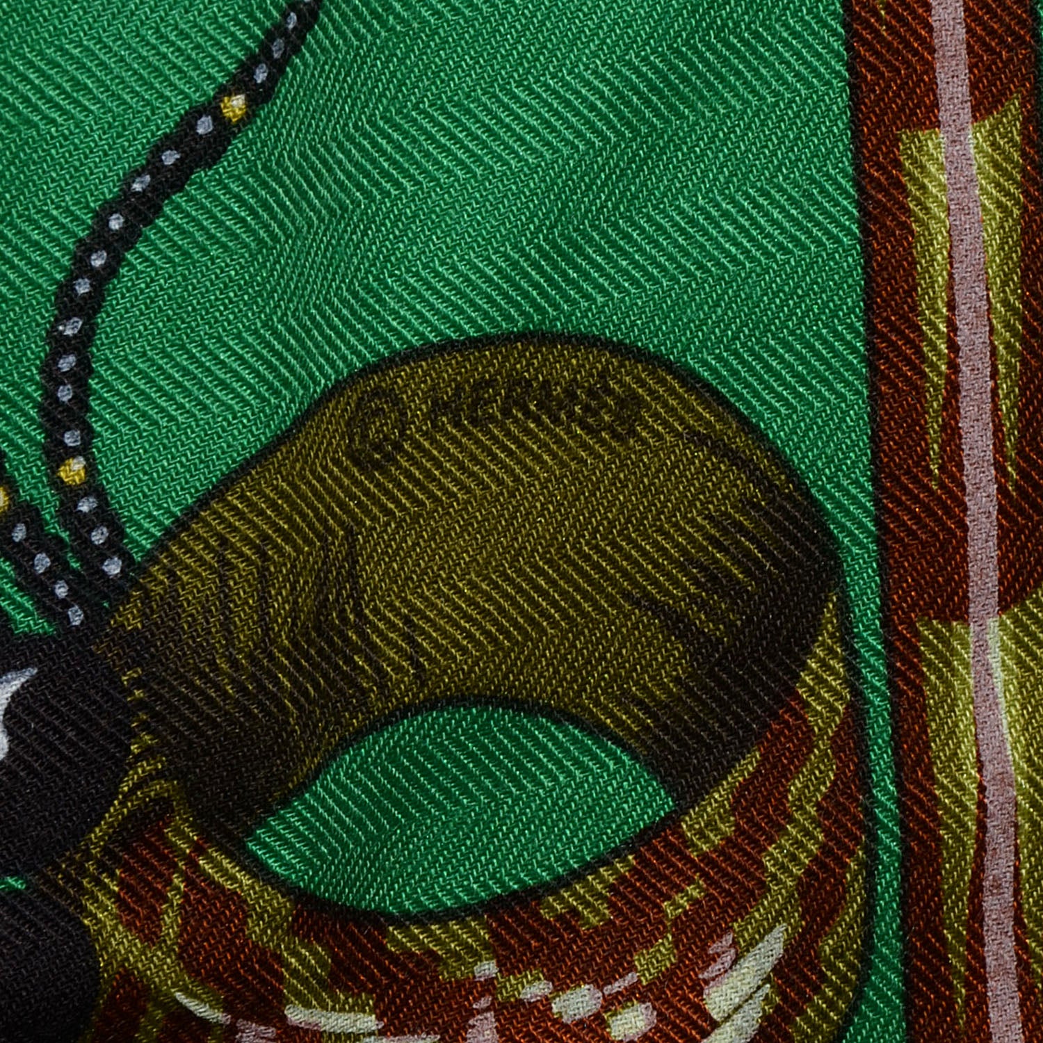 Hermes Cashmere Silk Brazil Shawl GM 140 6 of 7