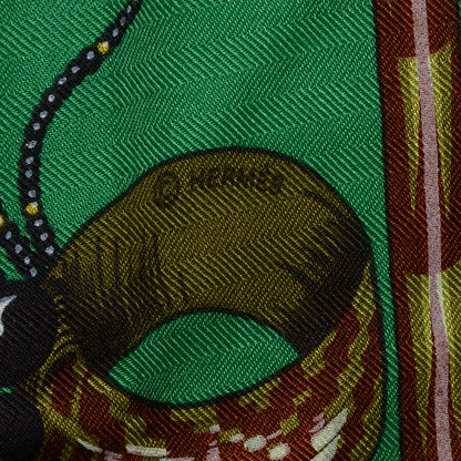 Hermes Cashmere Silk Brazil Shawl GM 140 6 of 7