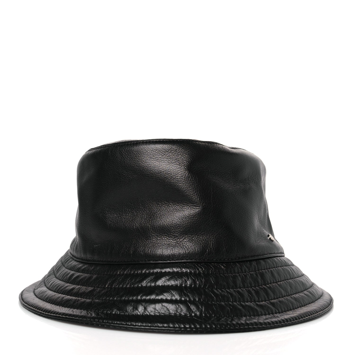 Hermes Newton Calfskin Fred Bucket Hat 59 Black 2 of 7