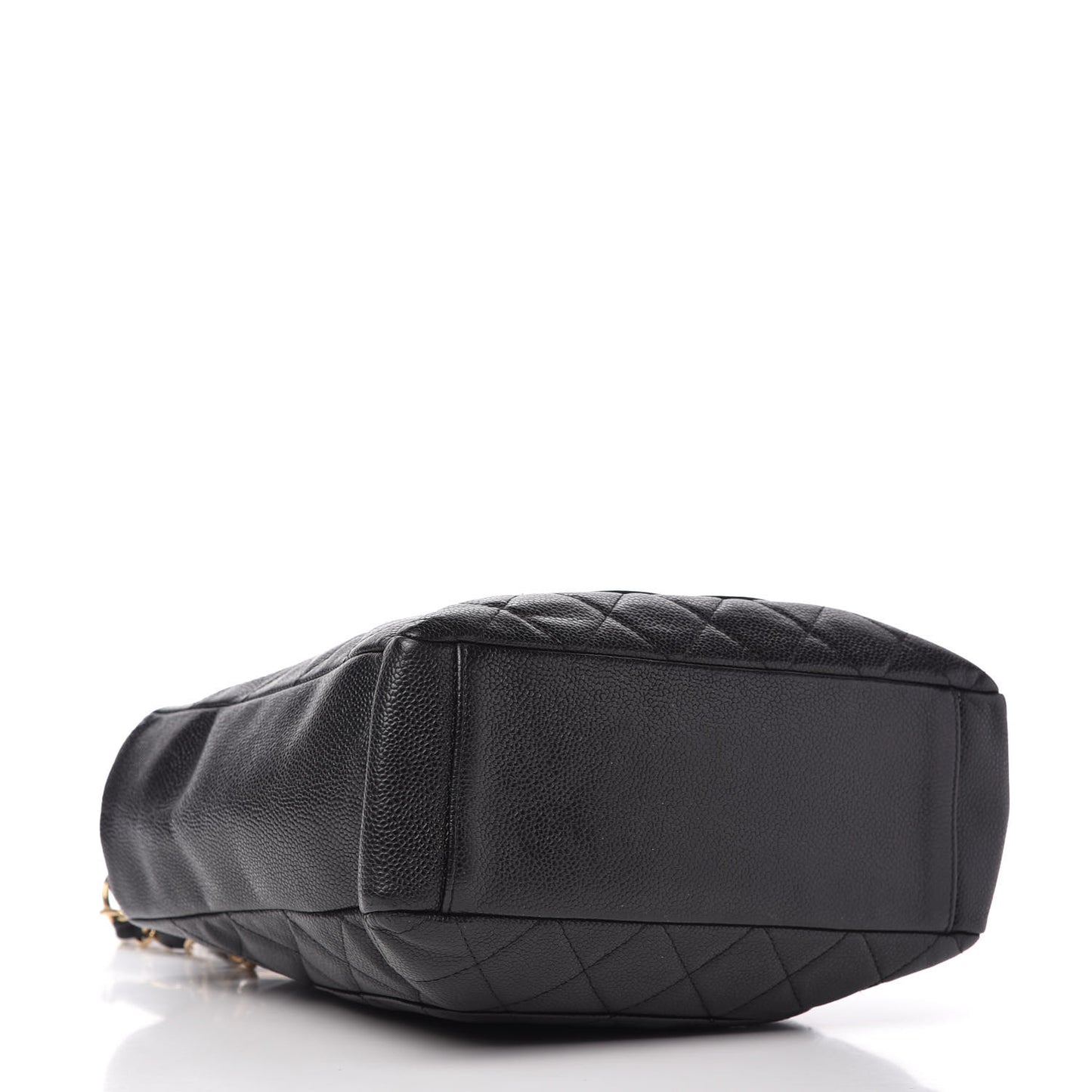 Caviar Quilted Petit Shopping Tote PST Black