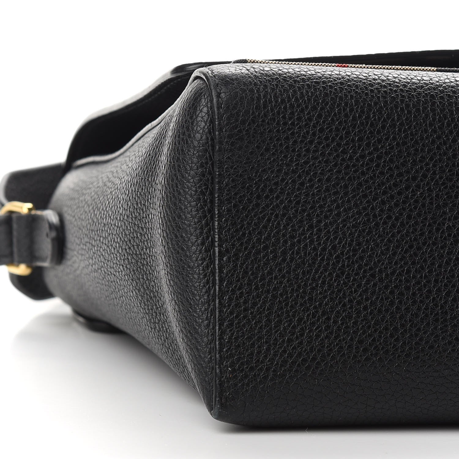 Burberry Grainy Calfskin Vintage Check Note Crossbody Bag Black 8 of 10