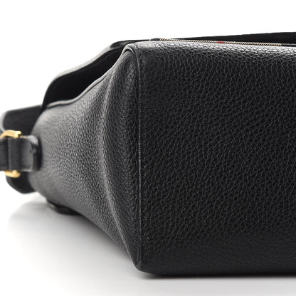 Burberry Grainy Calfskin Vintage Check Note Crossbody Bag Black 8 of 10