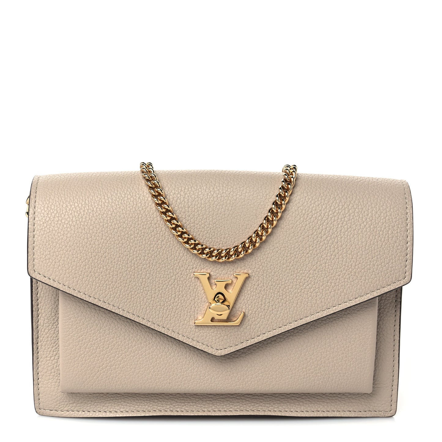 Soft Calfskin My Lockme Chain Pochette Greige
