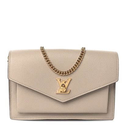 Louis Vuitton Soft Calfskin My Lockme Chain Pochette Greige 1 of 8