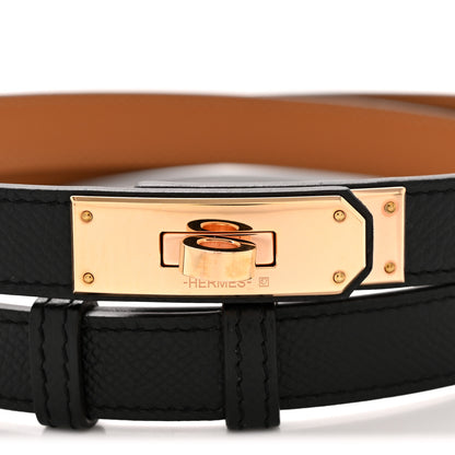 Hermes Epsom Kelly Belt Black 3 of 7