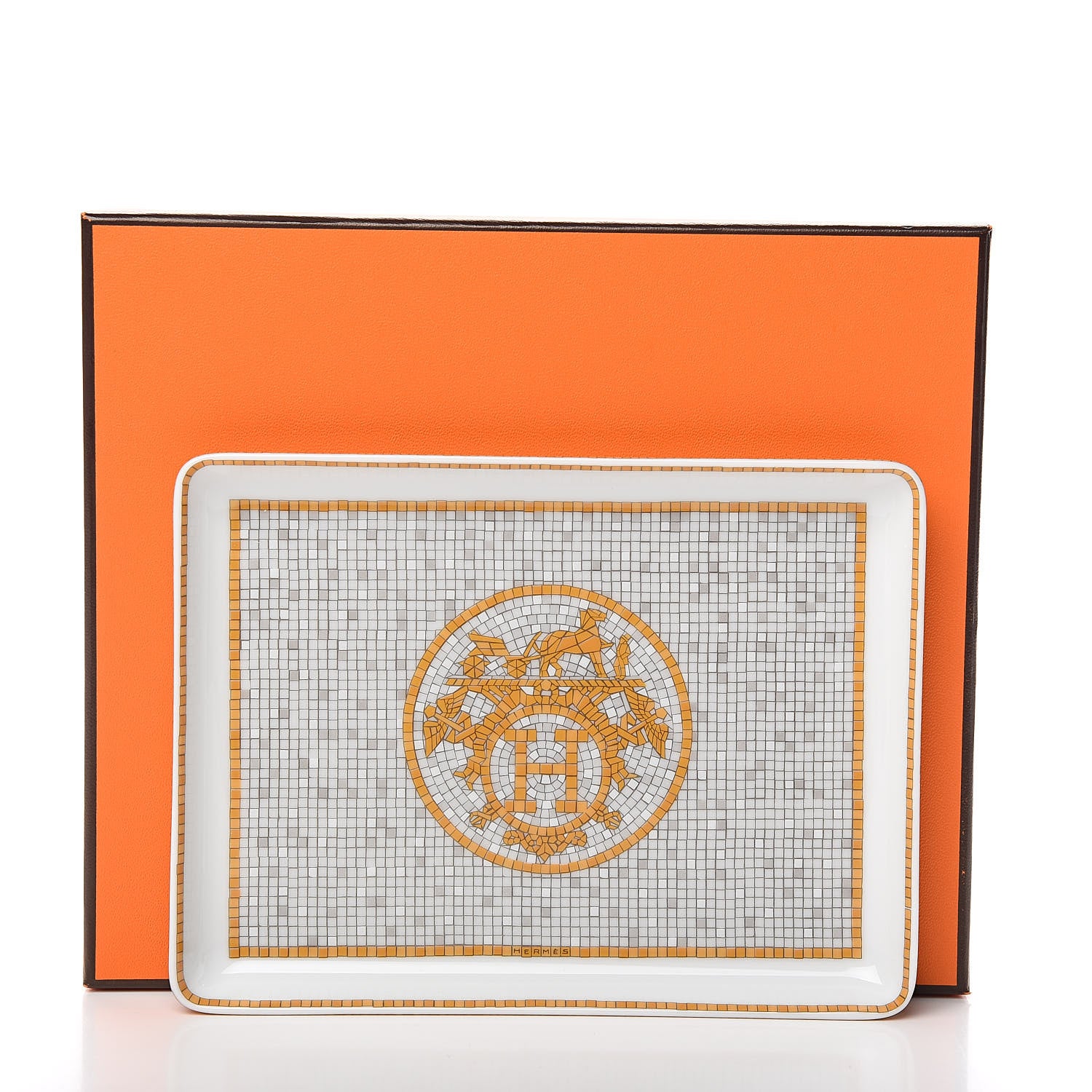 Hermes Porcelain Mosaique au 24 Sushi Plate 5 of 5