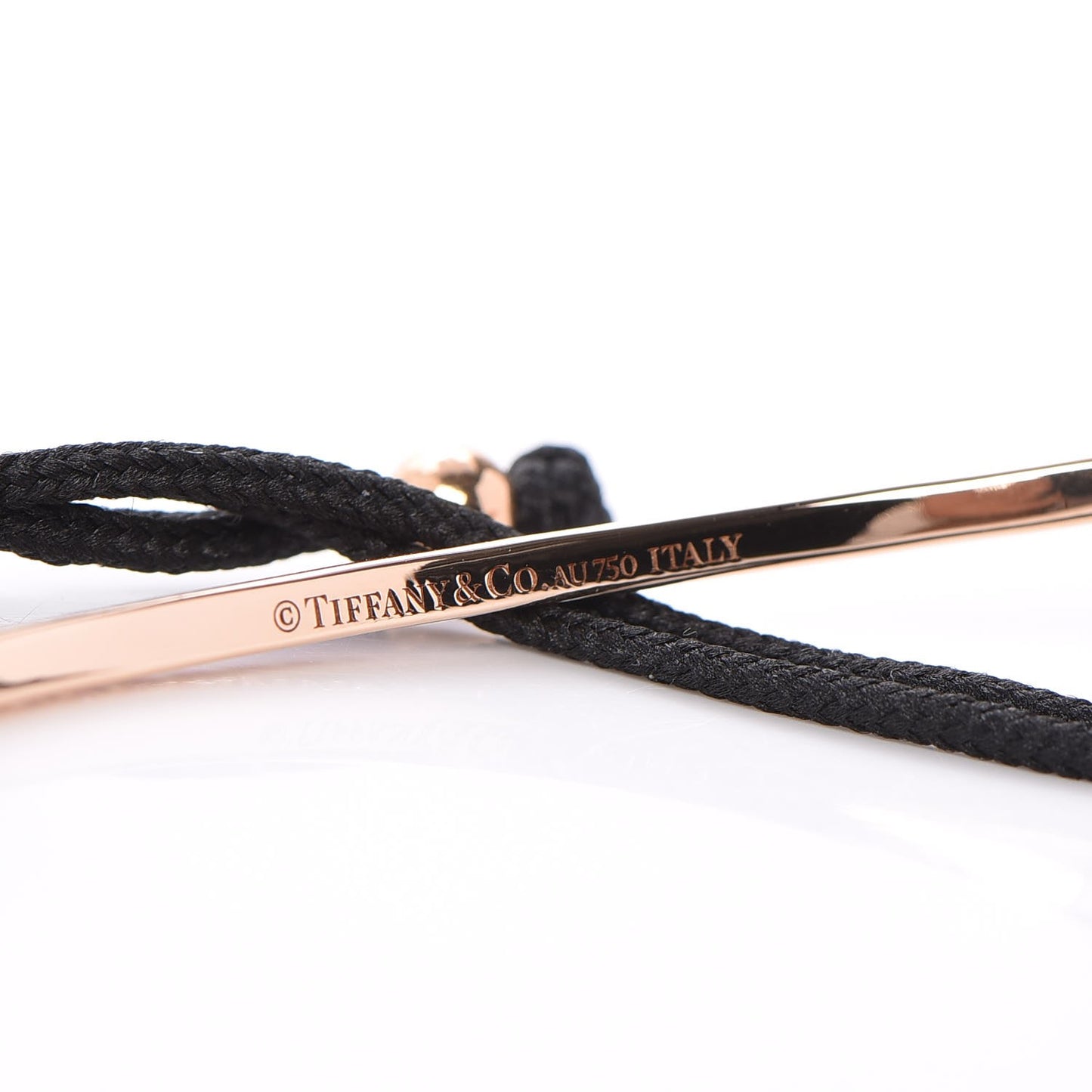 18K Rose Gold Pink Sapphire Metro Bar Cord Bracelet