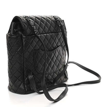 Chanel Lambskin Quilted Large Urban Spirit Backpack Black 2 of 9