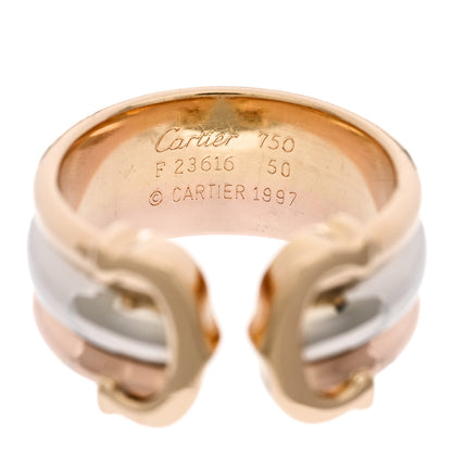 Cartier 18K Pink Yellow White Gold 8mm C De Cartier Ring 50 5.5 4 of 4
