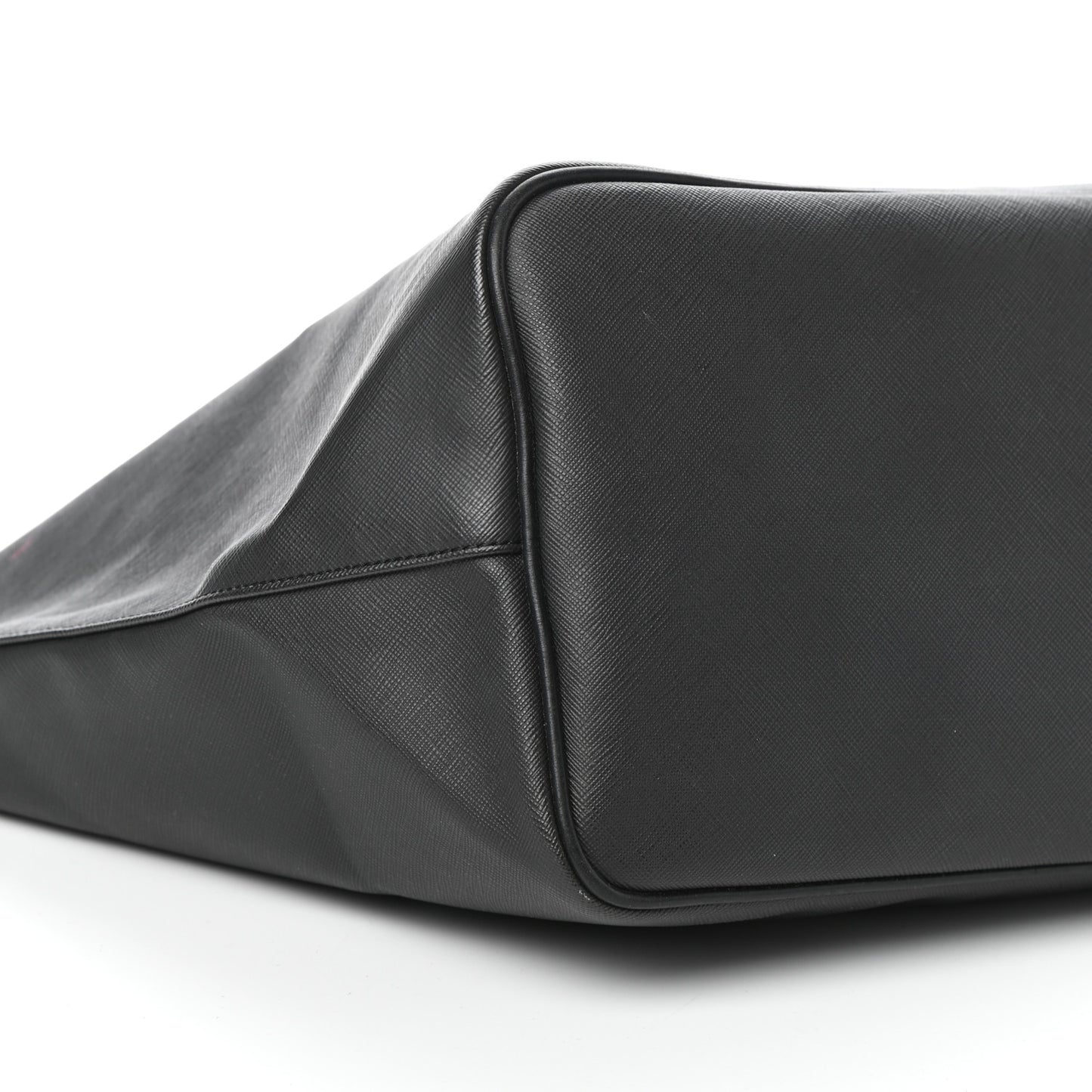 Textured Coated Canvas Bambi Print Large Antigona Tote Black