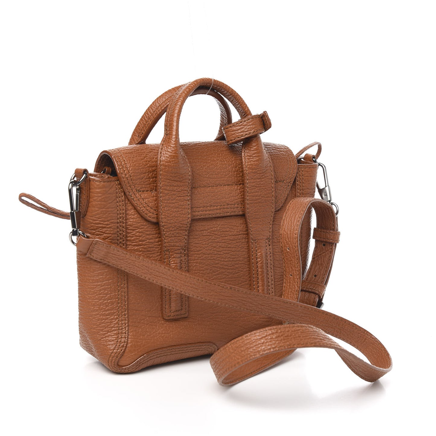 3.1 Textured Calfskin Mini Pashli Satchel Rust