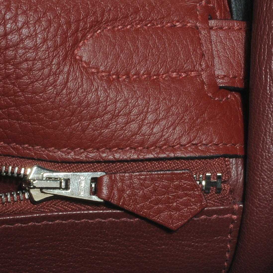 Hermes Taurillon Clemence Kelly 32 Rouge H 9 of 10