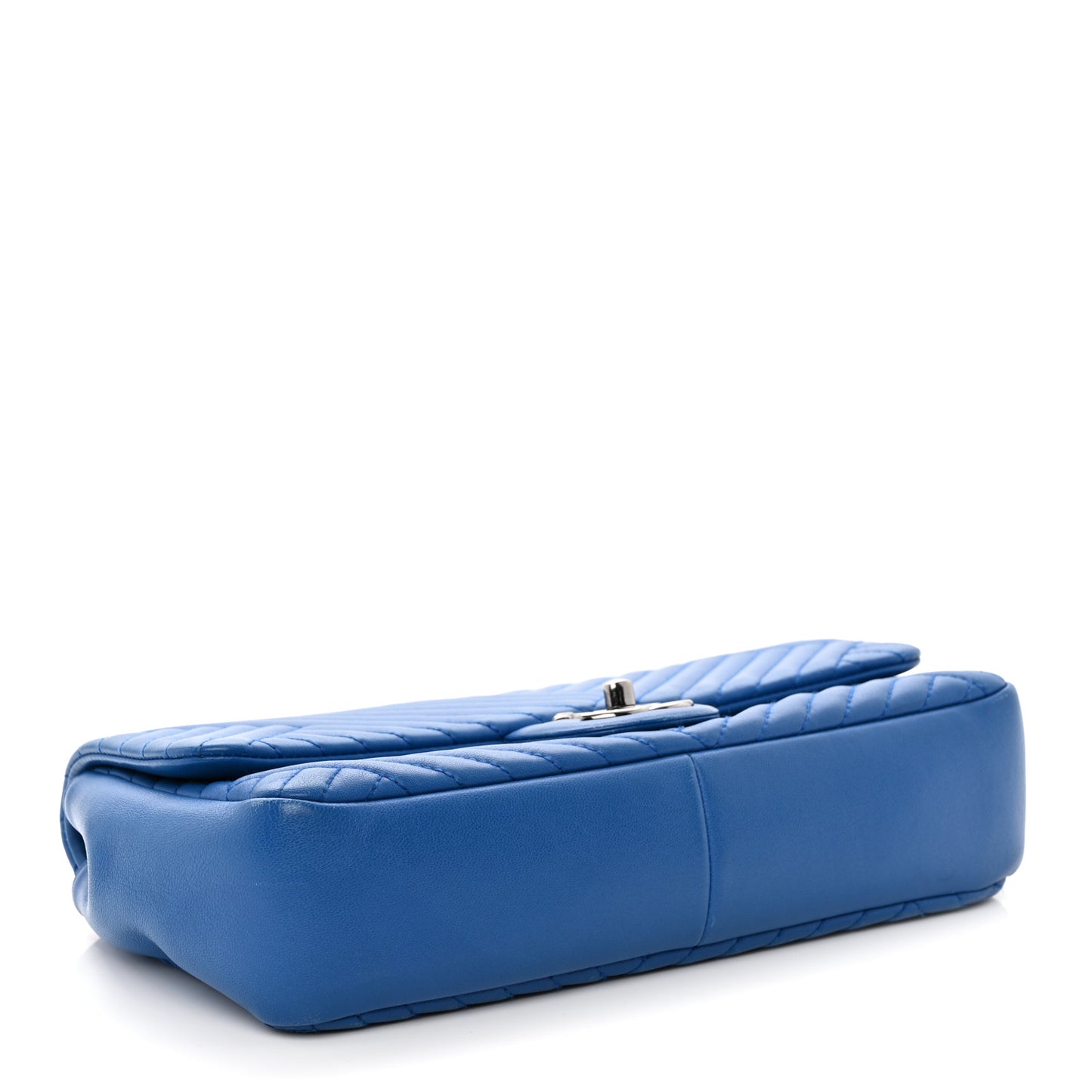 Lambskin Quilted Medium CC Crossing Flap Blue