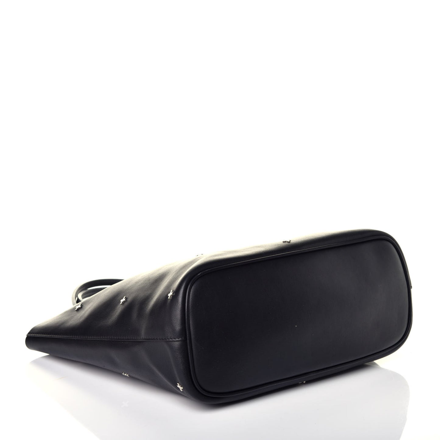Calfskin Metal Cross Small Antigona Tote Black