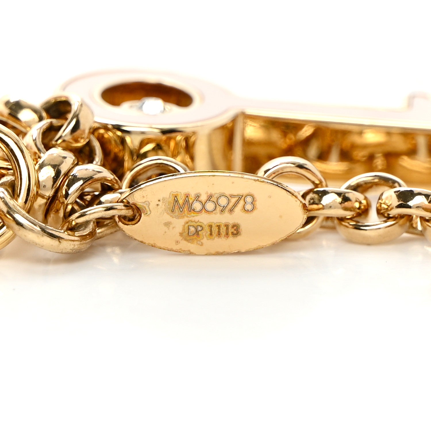 Louis Vuitton Acetate Lock Bag Charm Key Holder Gold 4 of 5