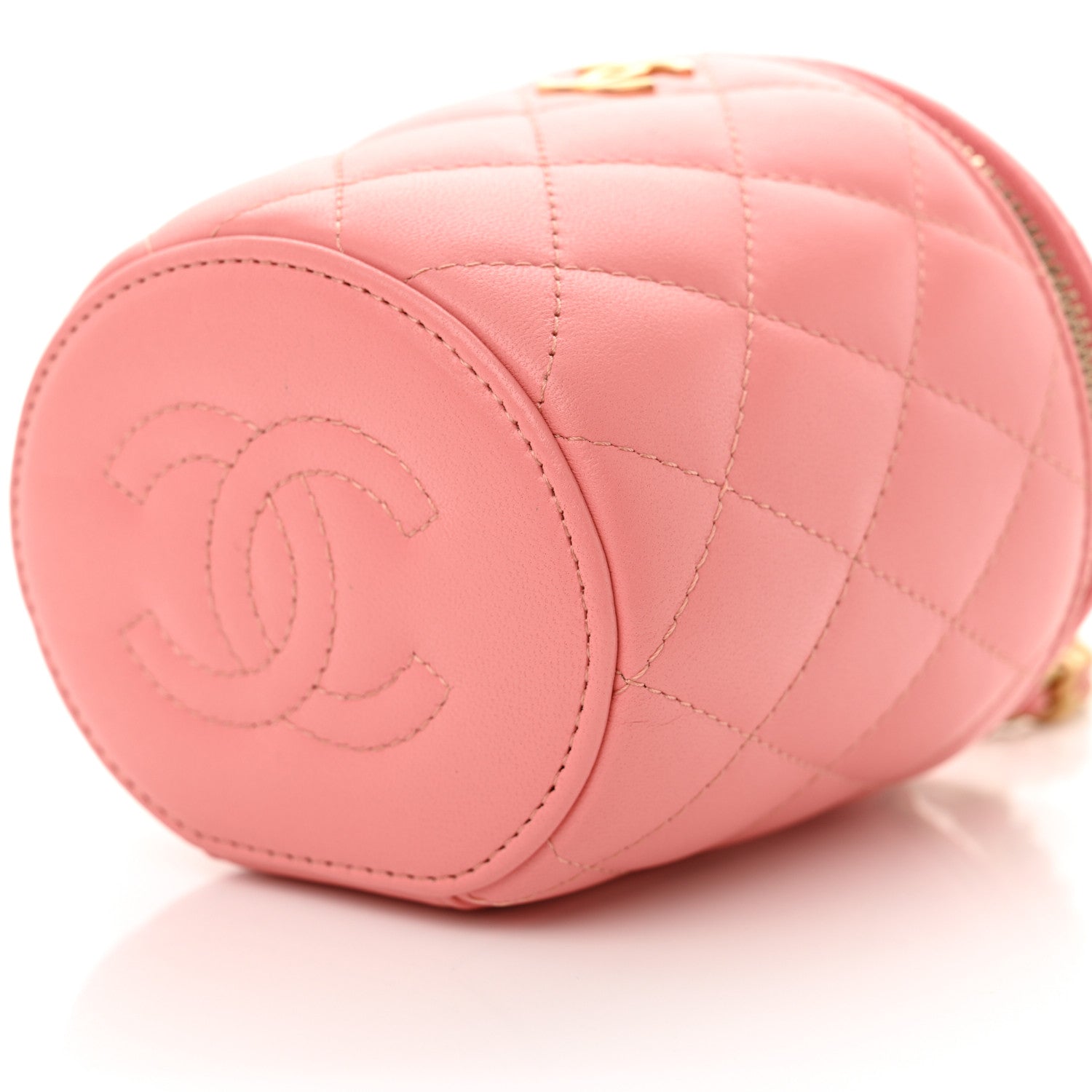 Chanel Lambskin Quilted Afternoon Tea Top Handle Vanity Case With