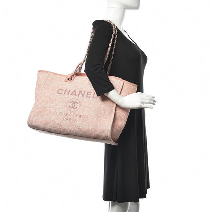 Chanel Canvas Medium Deauville Tote Pink 2 of 11