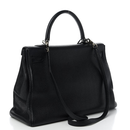 Hermes Taurillon Clemence Kelly Retourne 35 Black 3 of 12