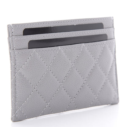 Chanel Caviar Quilted Boy Card Holder Grey 3 of 9