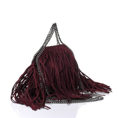 Stella McCartney Shaggy Deer Fringe Tiny Falabella Tote Plum 2 of 4
