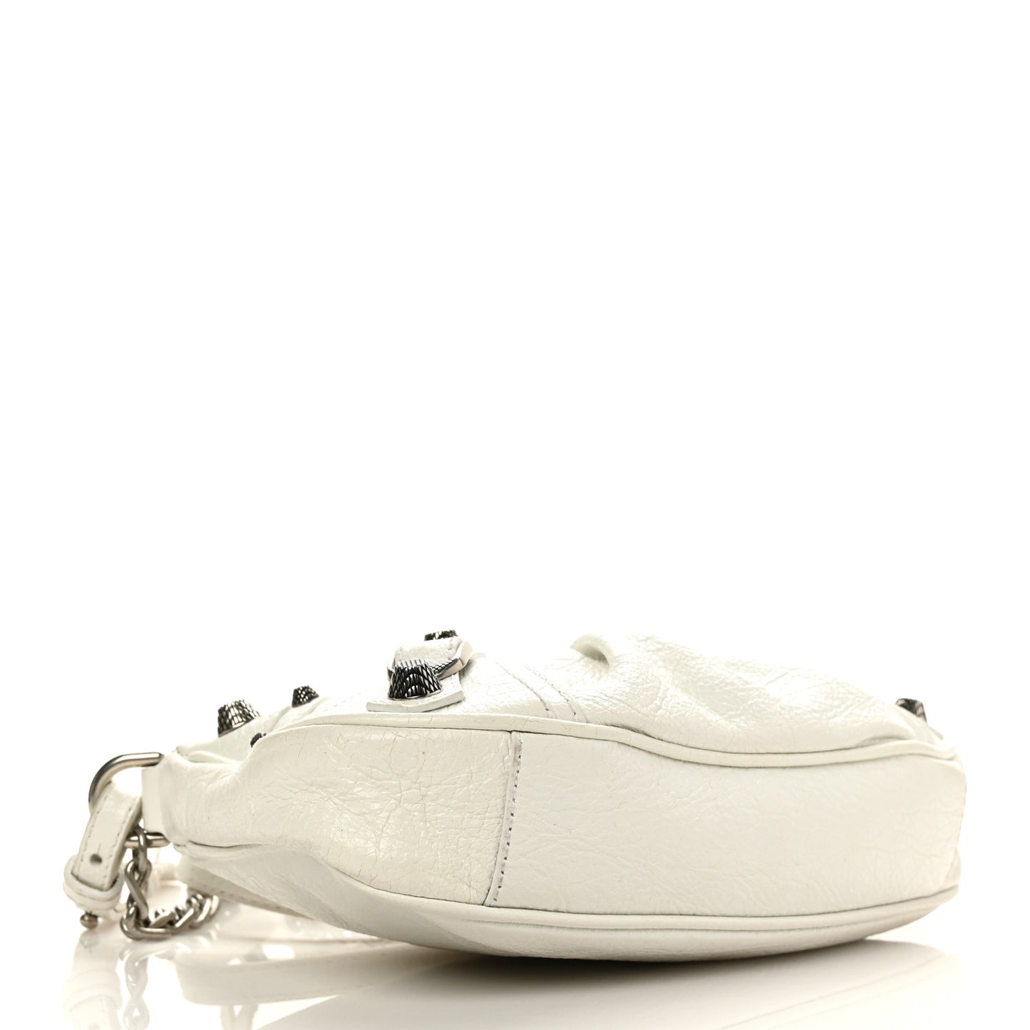 Agneau Arena Le Cagole Mini Purse With Chain Optic White