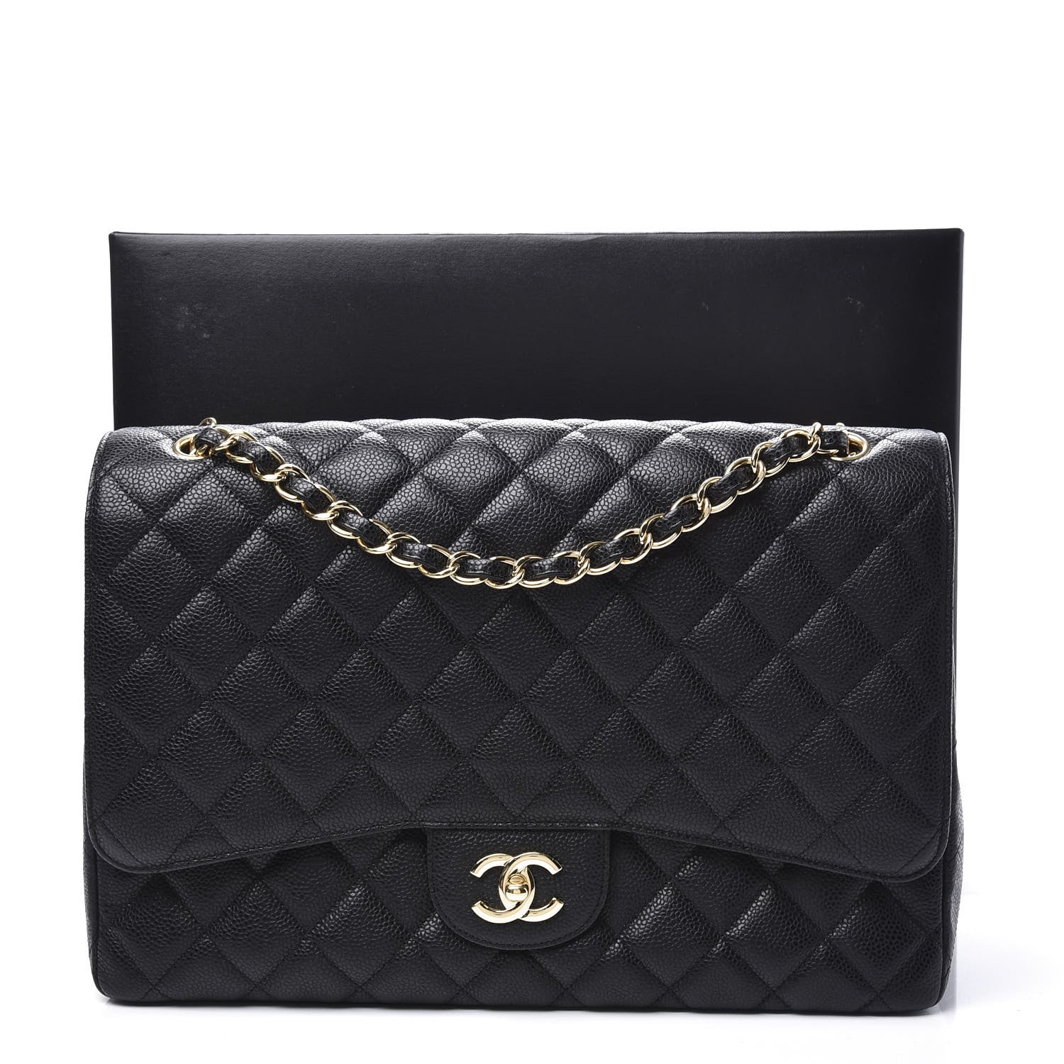 Chanel Caviar Quilted Maxi Single Flap Black 10 of 10