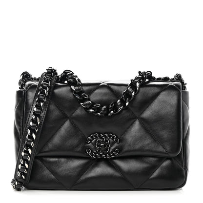 Chanel Lambskin Quilted Medium Chanel 19 Flap So Black 1 of 12