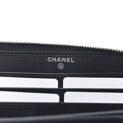 Chanel Caviar Quilted Incognito Large Gusset Zip Around Wallet Black 6 of 9