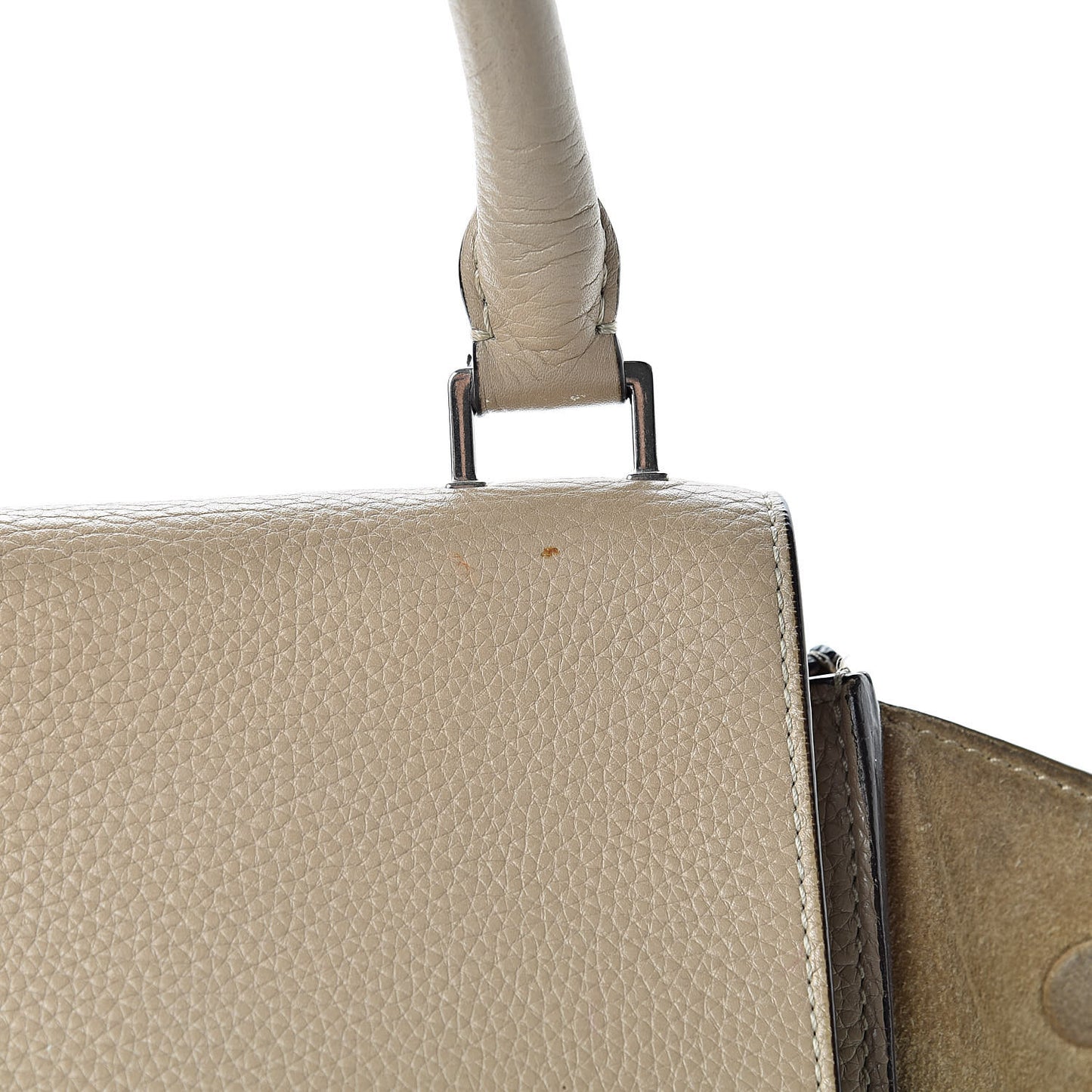 Drummed Calfskin Suede Large Trapeze Dune