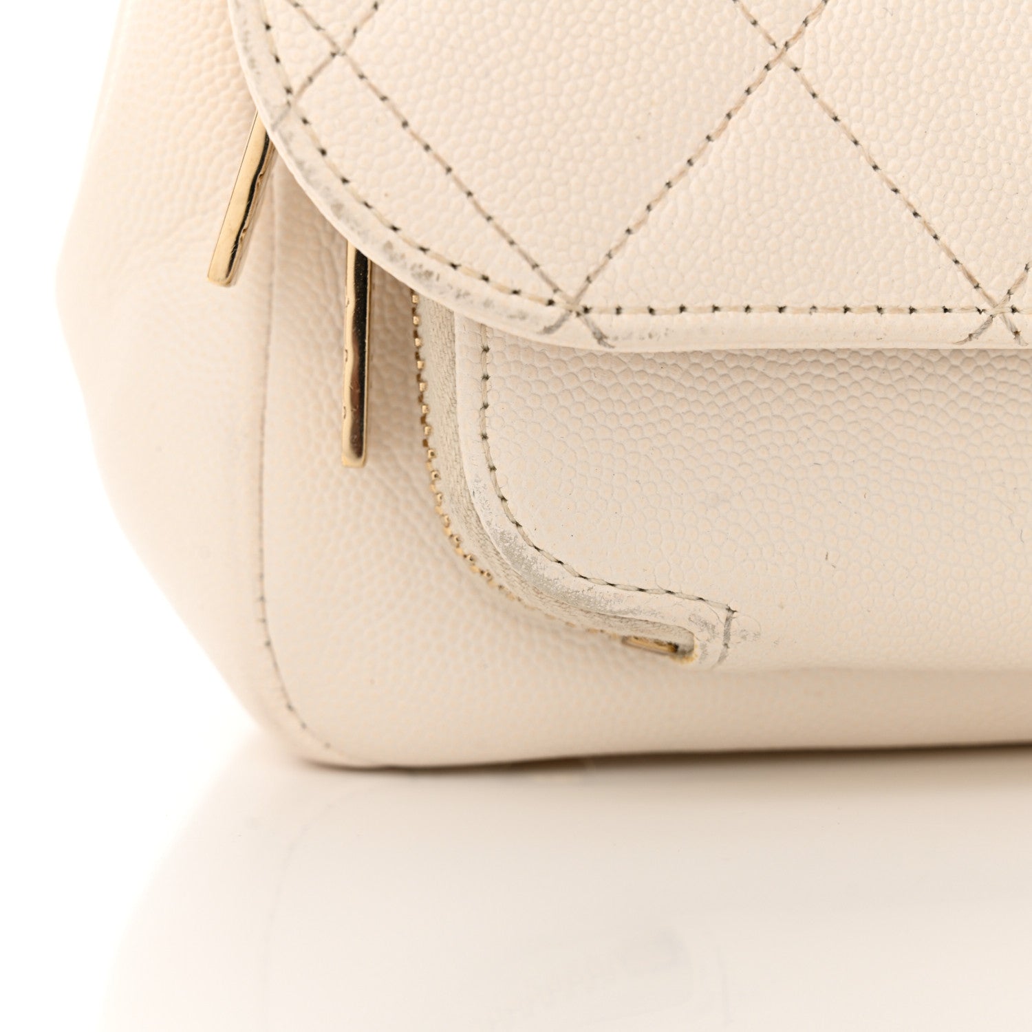 Chanel Caviar Quilted Medium Business Affinity Flap White 14 of 18