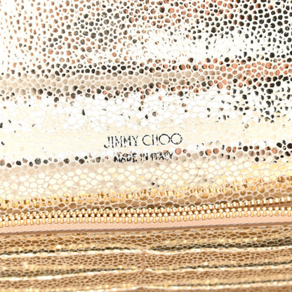 Jimmy Choo Glitter Fabric Milla Chain Wallet Champagne 6 of 9