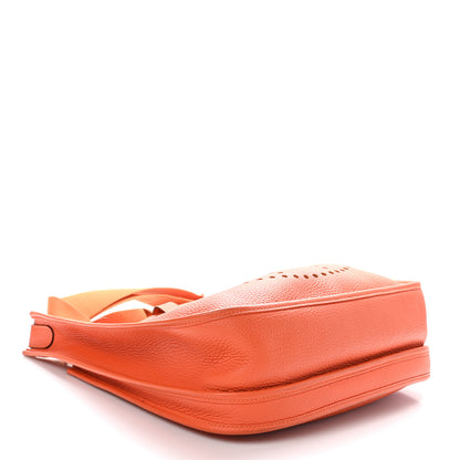Hermes Taurillon Clemence Evelyne III GM Orange 4 of 11
