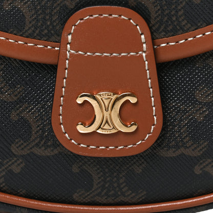 Celine Canvas Calfskin Triomphe Mini Besace Tan 8 of 11