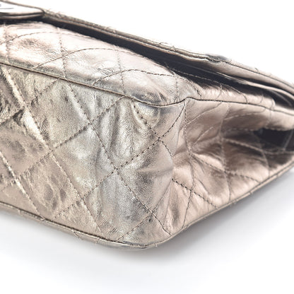 Chanel Metallic Aged Calfskin Quilted 2.55 Reissue 228 Flap Pewter 10 of 10