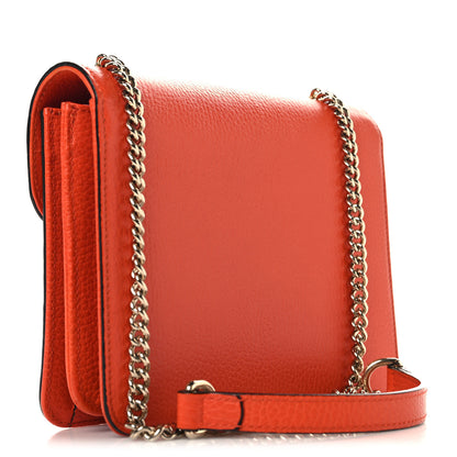 Gucci Dollar Calfskin Small Interlocking G Shoulder Bag Sun Orange 3 of 10