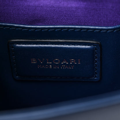 Bulgari Calfskin Small Serpenti Forever Snake Strap Crossbody Bag Navy 7 of 11