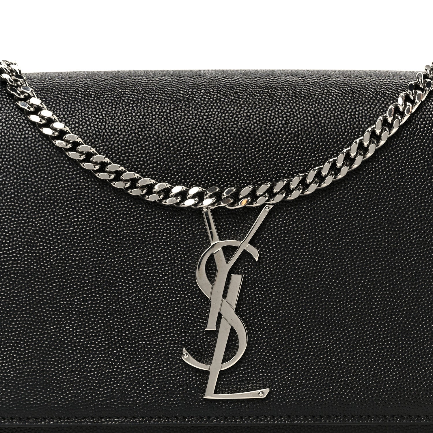 Saint Laurent Grain De Poudre Medium Classic Monogram Kate Satchel Black 9 of 11