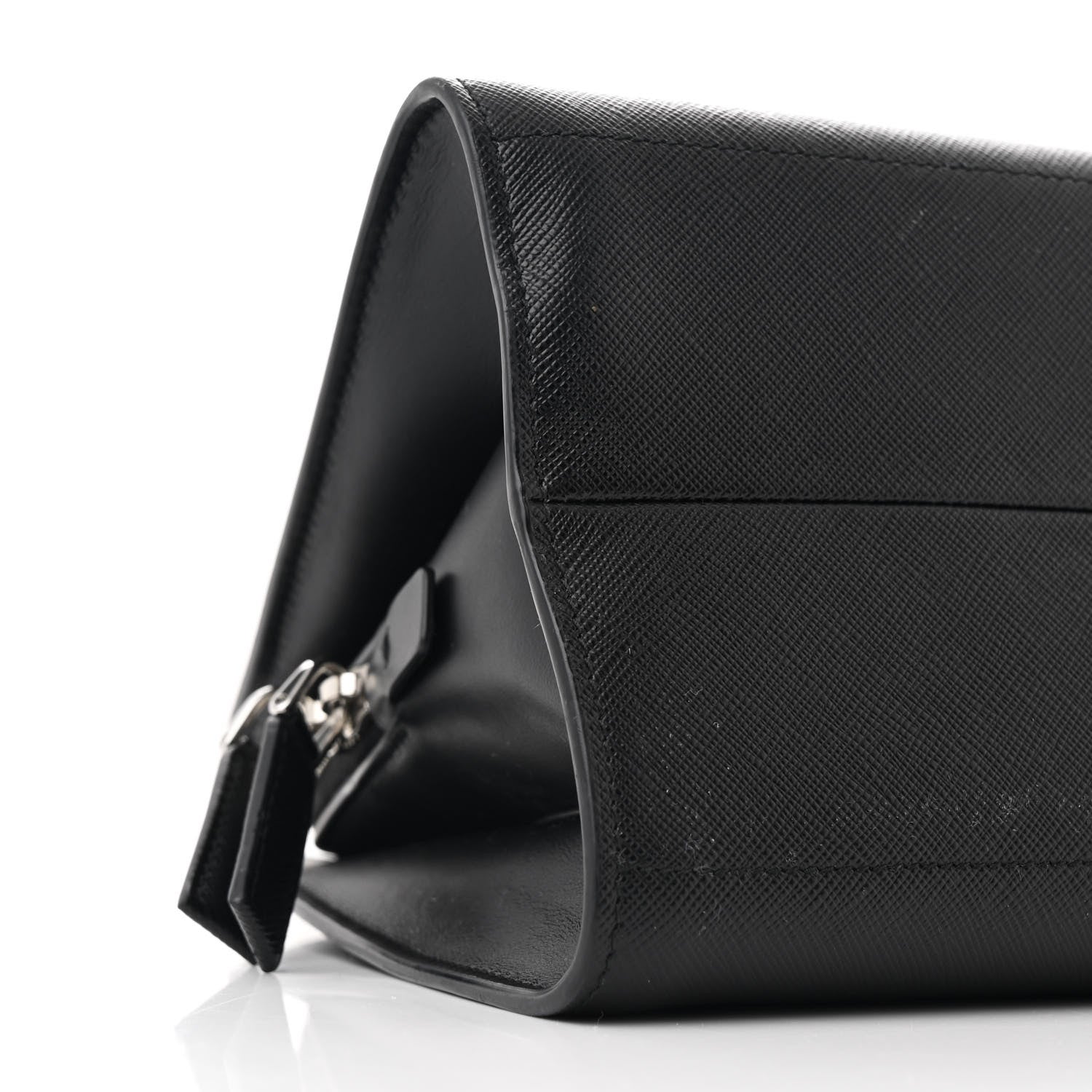 Prada Saffiano Top Handle Bag Black 11 of 15