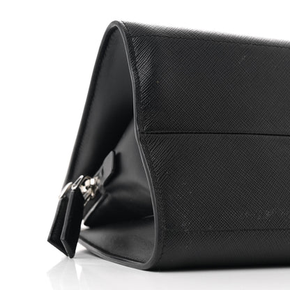 Prada Saffiano Top Handle Bag Black 11 of 15