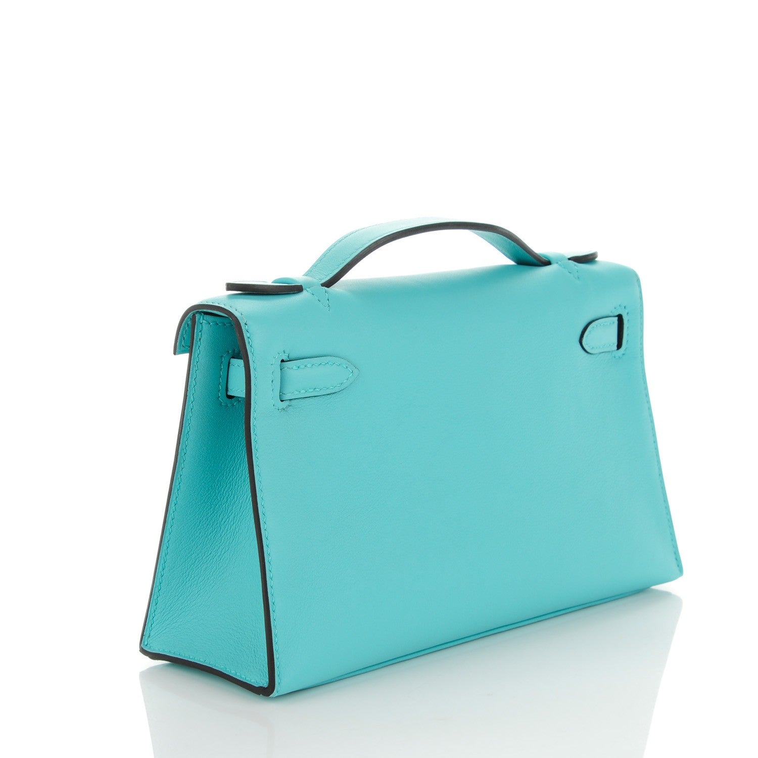 Hermes Swift Kelly Pochette Clutch Bleu Atoll 2 of 17