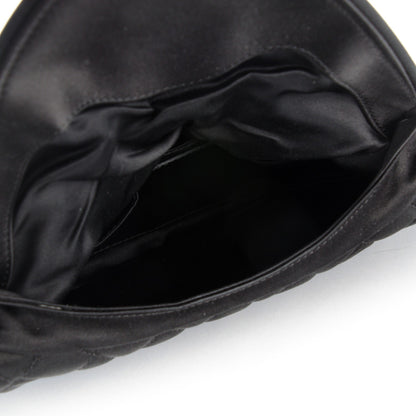 Chanel Satin Quilted Flap Clutch Black 5 of 7